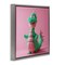Stupell Industries Happy Green Dragon Framed Floater Canvas Wall Art Design by RB